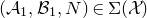 left parenthesis script upper A 1 comma script upper B 1 comma upper N right parenthesis element of normal upper Sigma left parenthesis script upper X right parenthesis