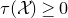 tau left parenthesis script upper X right parenthesis greater than or equals 0