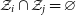 script upper Z Subscript i Baseline intersection script upper Z Subscript j Baseline equals empty set