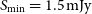 upper S Subscript min Baseline equals 1.5 normal m normal upper J normal y