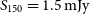 upper S 150 equals 1.5 normal m normal upper J normal y