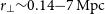 r Subscript up tack Baseline tilde 0.14 minus 7 normal upper M normal p normal c