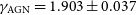 gamma Subscript normal upper A normal upper G normal upper N Baseline equals 1.903 plus or minus 0.037