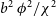 b squared phi squared divided by chi squared