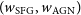 left parenthesis w Subscript normal upper S normal upper F normal upper G Baseline comma w Subscript normal upper A normal upper G normal upper N Baseline right parenthesis