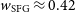 w Subscript normal upper S normal upper F normal upper G Baseline almost equals 0.42