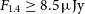 upper F 1.4 greater than or equals 8.5 mu normal upper J normal y