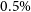 0.5 percent sign