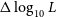 normal upper Delta log Subscript 10 Baseline upper L