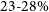 23 hyphen 28 percent sign