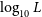 log Subscript 10 Baseline upper L