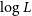 log upper L