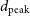 d Subscript normal p normal e normal a normal k