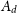 upper A Subscript d