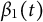 beta 1 left parenthesis t right parenthesis