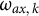 omega Subscript a x comma k