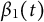 beta 1 left parenthesis t right parenthesis