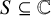upper S subset of or equal to double struck upper C