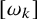 left bracket omega Subscript k Baseline right bracket