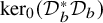 kernel Subscript 0 Baseline left parenthesis script upper D Subscript b Superscript asterisk Baseline script upper D Subscript b Baseline right parenthesis