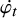 ModifyingAbove phi Subscript t Baseline With dot