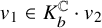 v 1 element of upper K Subscript b Superscript double struck upper C Baseline dot v 2