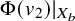 normal upper Phi left parenthesis v 2 right parenthesis vertical bar Subscript upper X Sub Subscript b Subscript Baseline
