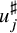 u Subscript j Superscript normal ♯