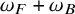 omega Subscript upper F Baseline plus omega Subscript upper B