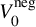 upper V 0 Superscript neg