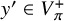 y prime element of upper V Subscript pi Superscript plus