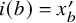 i left parenthesis b right parenthesis equals x prime Subscript b