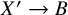 upper X prime right arrow upper B