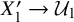upper X prime 1 right arrow script upper U 1