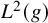 upper L squared left parenthesis g right parenthesis