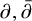 partial differential comma ModifyingAbove partial differential With bar