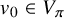 v 0 element of upper V Subscript pi