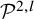 script upper P Superscript 2 comma l