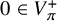 0 element of upper V Subscript pi Superscript plus
