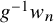 g Superscript negative 1 Baseline w Subscript n