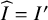 ModifyingAbove upper I With caret equals upper I prime