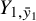 upper Y Subscript 1 comma y overbar Sub Subscript 1 Subscript