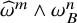 ModifyingAbove omega With caret Superscript m Baseline and omega Subscript upper B Superscript n