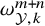 omega Subscript script upper Y comma k Superscript m plus n