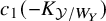 c 1 left parenthesis minus upper K Subscript script upper Y divided by upper W Sub Subscript upper Y Subscript Baseline right parenthesis