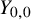 upper Y Subscript 0 comma 0