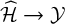 ModifyingAbove script upper H With caret right arrow script upper Y