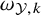 omega Subscript script upper Y comma k