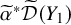 alpha overtilde Superscript asterisk Baseline ModifyingAbove script upper D With tilde left parenthesis upper Y 1 right parenthesis