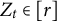 upper Z Subscript t Baseline element of left bracket r right bracket